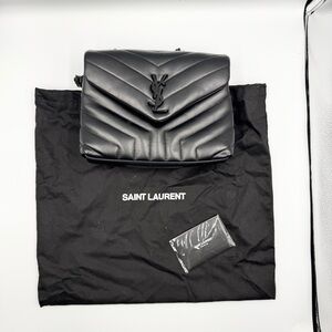 Saint Laurent YSL Loulou Small Black Quilted Leather Bag